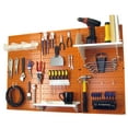 thumbnail image 1 of 4ft Metal Pegboard Standard Tool Storage Kit - Orange Toolboard & White Accessories, 1 of 6