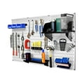 thumbnail image 1 of 4ft Metal Pegboard Standard Tool Storage Kit - White Toolboard & Black Accessories, 1 of 7