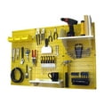 thumbnail image 1 of 4ft Metal Pegboard Standard Tool Storage Kit - Yellow Toolboard & White Accessories, 1 of 8