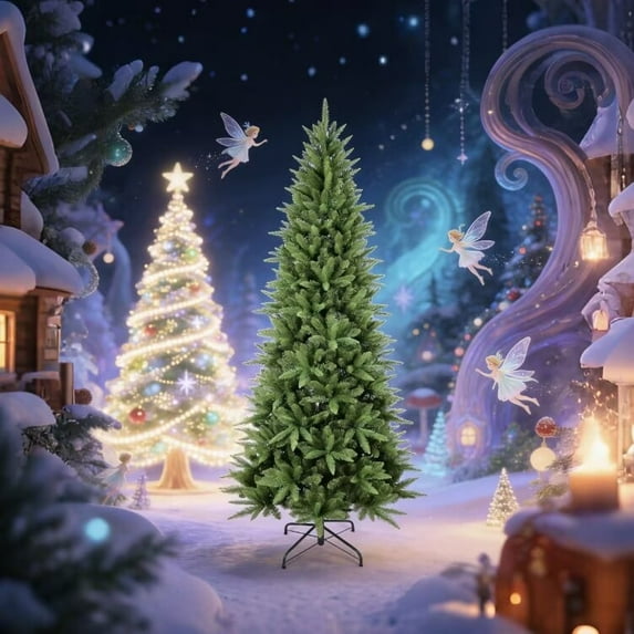 4ft PE/PVC mixed green Christmas Tree with memory wire+ iron wire ...