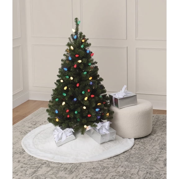 4ft. Pre-Lit Lakewood Spruce Artificial Christmas Tree, C7 Multicolor LED Lights by Ashland