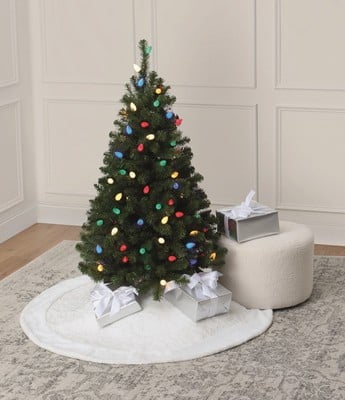 4ft. Pre-Lit Lakewood Spruce Artifical Christmas Tree - C7 Multicolor LED Lights by Ashland