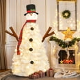 4ft Prelit Christmas Tree with 100 Lights, SnowmanShaped Artificial