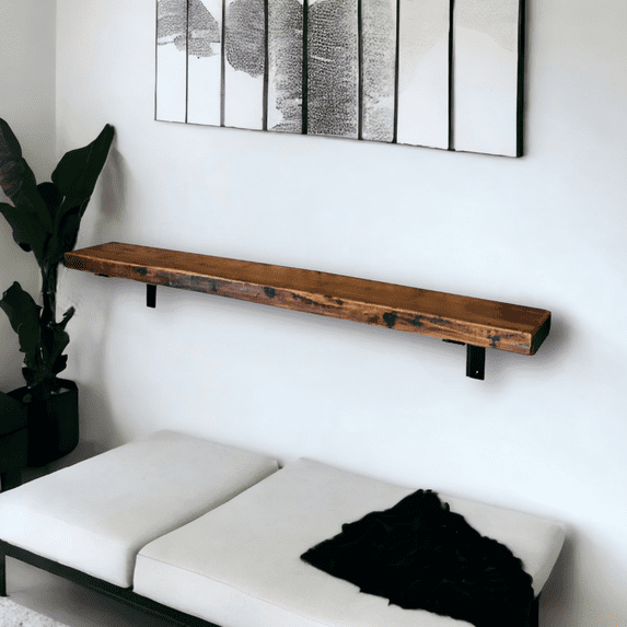 4ft Reclaimed Wood Mantle (8" Deep)