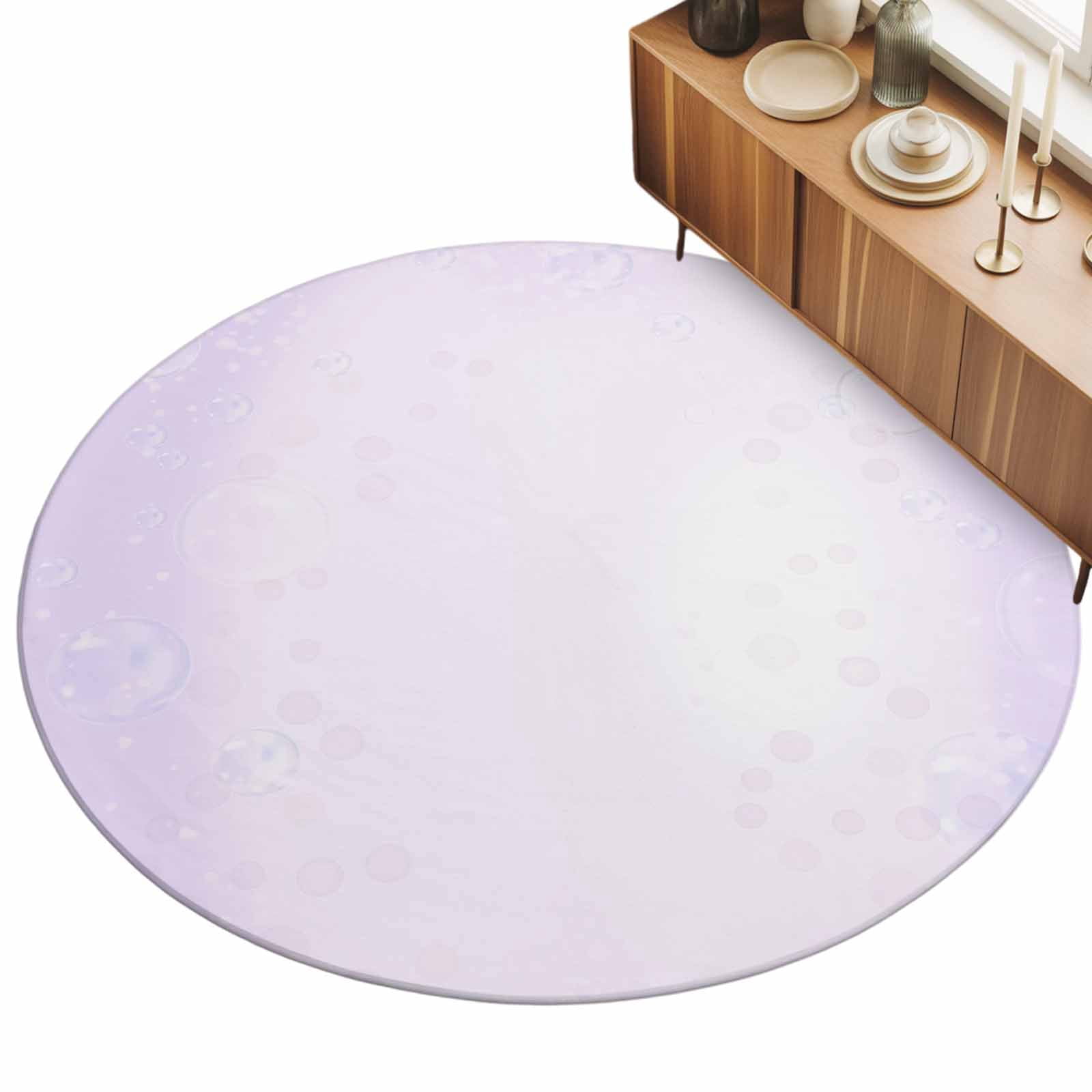 4ft Round Rug Gradient Purple Area Rugs for Living Room Bedroom ...