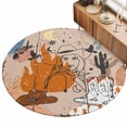 4ft Round Rug Western Cowboys Area Rugs for Living Room Bedroom ...