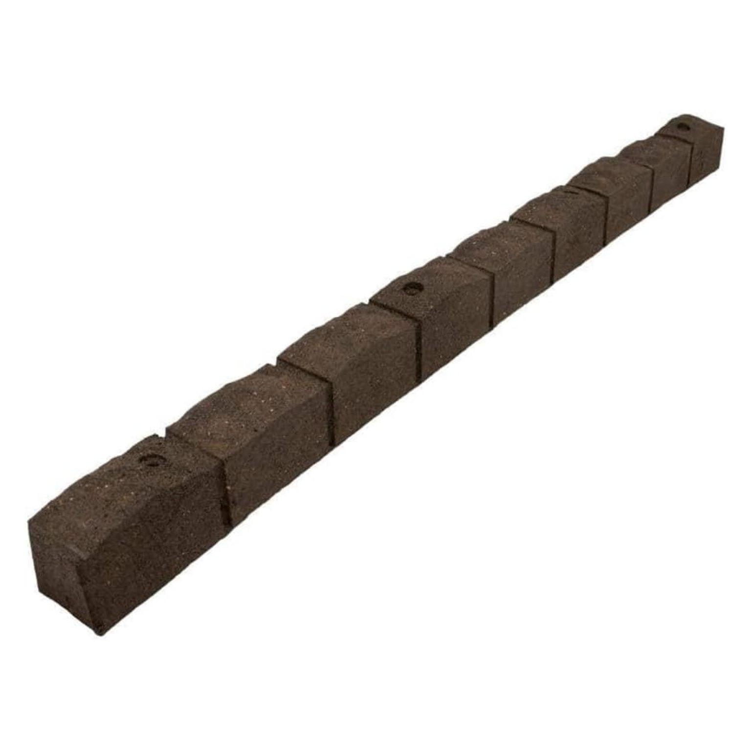 4ft Rubber Stone Flexible Landscape Mulch Border Edging with Stakes