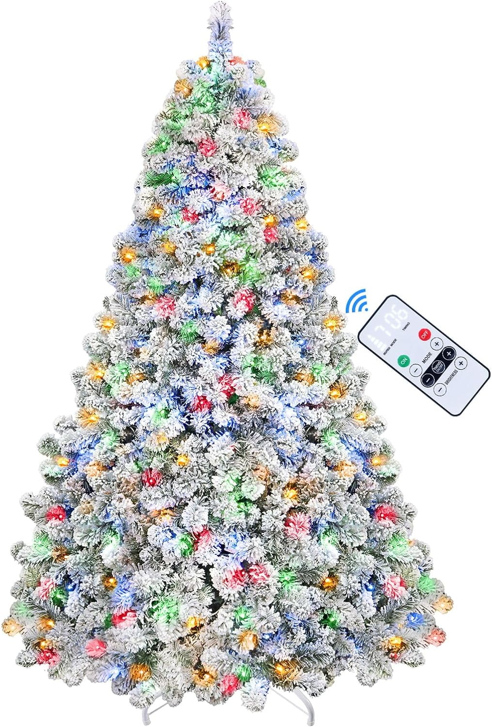 4. Snowy Splendor: Evergreens Adorned With White Blooms