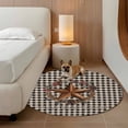 thumbnail image 1 of 4ft Washable Round Rug, Farmhouse Country Non-Slip Circle Area Rug for Living Room Bedroom, Star Bless This Home Black Buffalo Plaid Indoor Floor Mat for Home Decor, 1 of 9