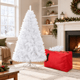 4ft White Artificial Christmas Tree, Small Xmas Tree with Fluffy ...