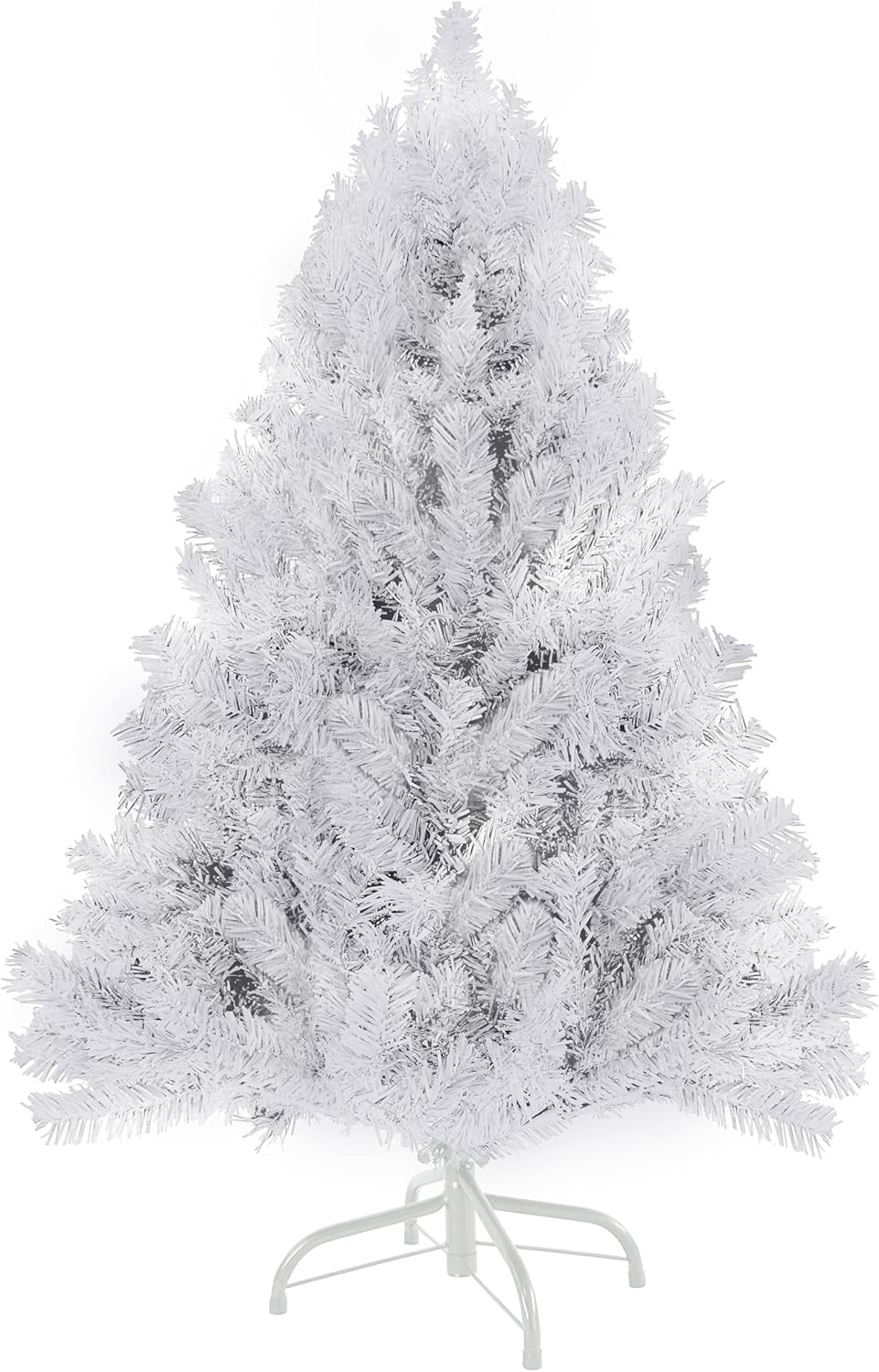 StarGo 4ft White Christmas Tree, Canadian Fir, Hinged Artificial ...
