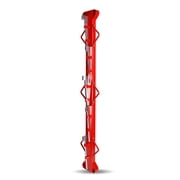 4ft Woven Barbed Wire Fence Tensioning Bar, Red, Suitable for Fixing Barbed Wire Fence for Farm, Ranch, Garden Fence with 5 Wedge Blocks
