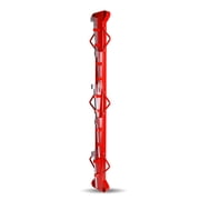 4ft Woven Barbed Wire Fence Tensioning Bar, Red, Suitable for Fixing Barbed Wire Fence for Farm, Ranch, Garden Fence with 5 Wedge Blocks