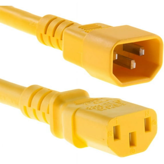 4ft Yellow C13-C14 Pdu/ Server Ultra Flexible Power Cord, Svt, 10amp, 250v