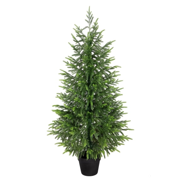 Nafresh 4ft Real Touch Norfolk Pine Tree, 48"UV Resistant Artificial Norfolk Pine Tree, with Realistic Branches for Front Door Porch patio Livingroom  Decor.