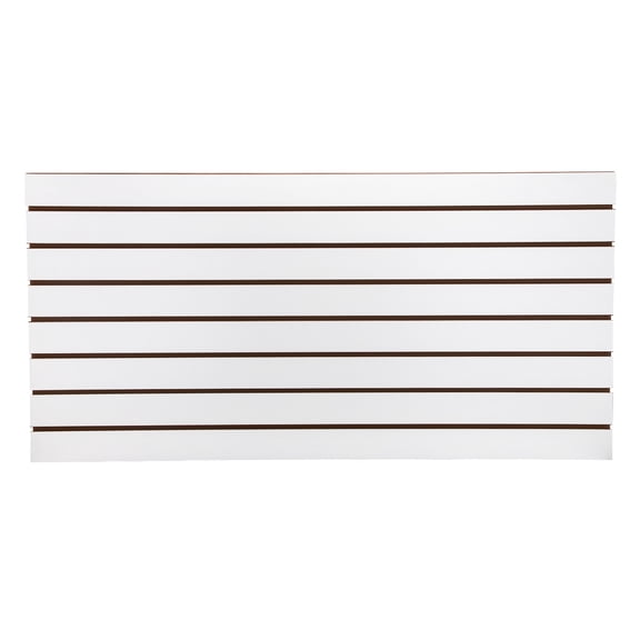 SSWBasics White Slatwall Panels 2 x 4 ft Slat Wall for Garage pack of 2