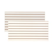 4ft x 2ft Horizontal White Slatwall Panels Easy Organizer 24H x 48L - Pack of 2 - Streamline Your Space with Effortless Retail Displays Garage Wall Solutions and Craft Storage Organization