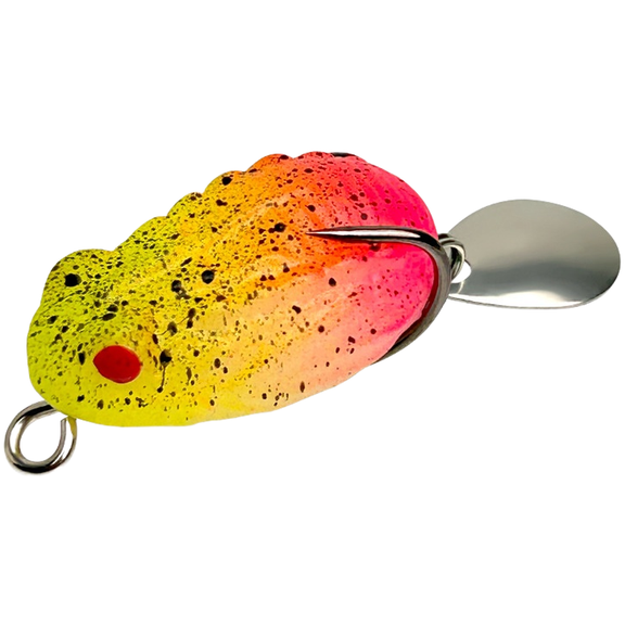4g Lifelike Topwater Frog Lures with Flash Spinner for Bass Snakehead Fishing