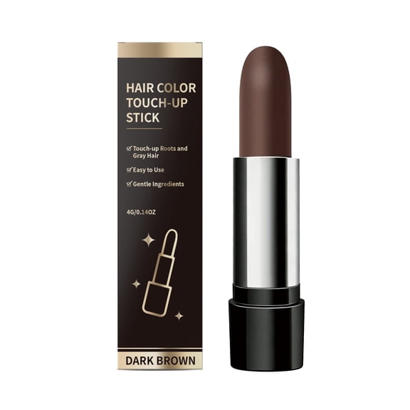 4g Root Cover Up Stick, Instant Grey Hair Coverage, Brown Hair Colour Stick, Root Touch Up Hair Colour, Natural Hair Concealer for Hairline, Roots & Sides, Vegetable Formula, Easy to Use