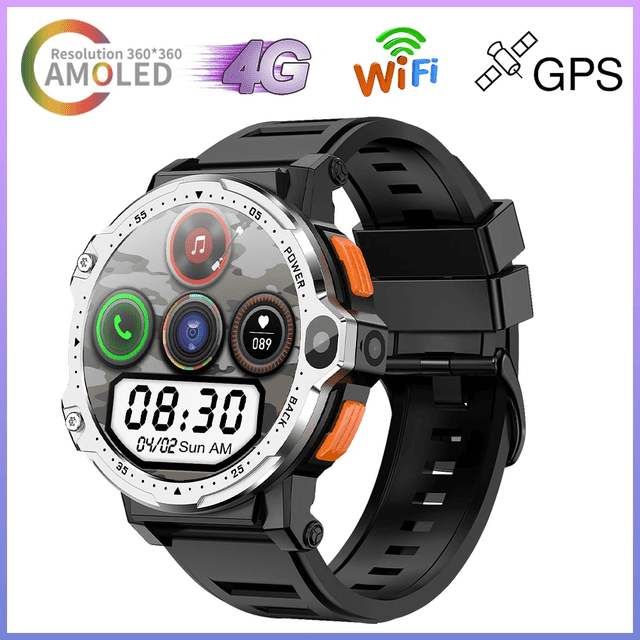 4g Smart Watch Men's Upgrade Chip 1.54 ''HD Android Dual Camera GPS ...