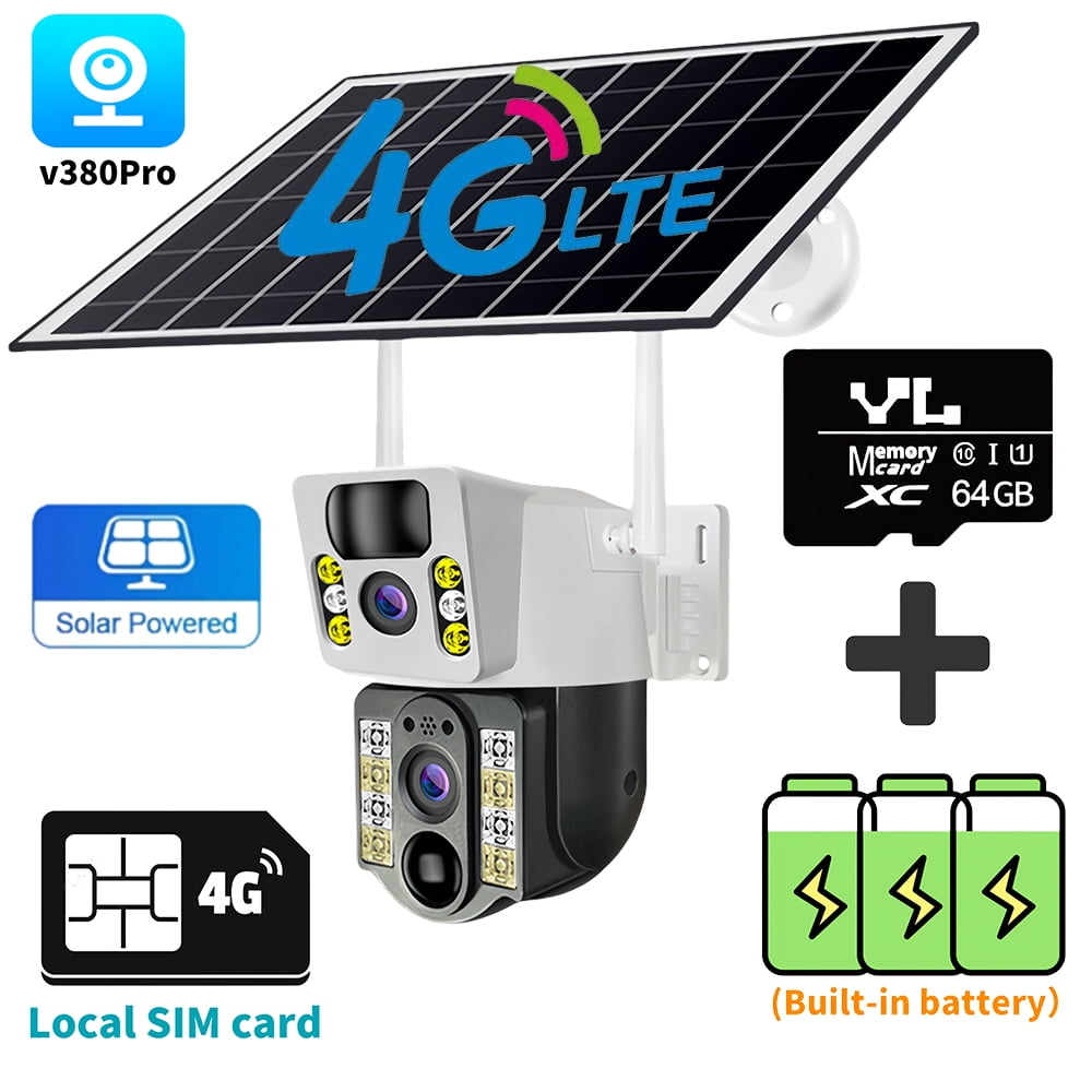 4g sim card solar camera security protection wifi surveillance camera ...
