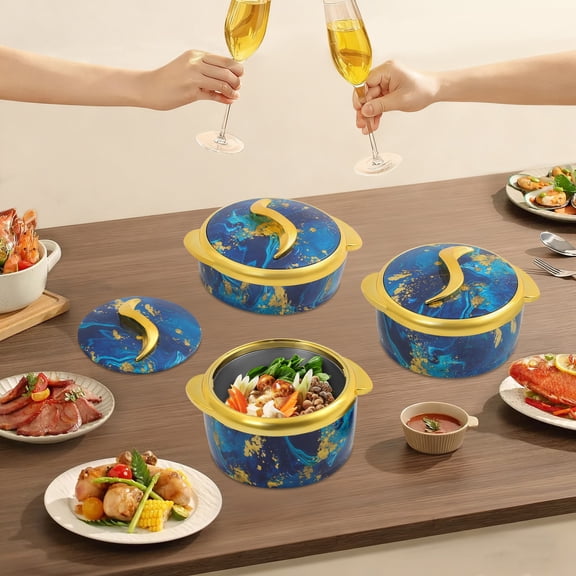 4h Heat Retention 3-Tier Insulated Lunch Box Stackable Food Container