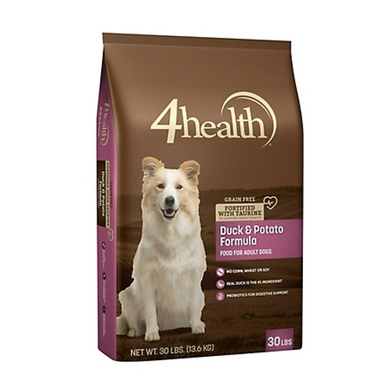 4health 2272 Grain Free Duck and Potato Formula Adult Dry Dog Food 30lb Bag Walmart