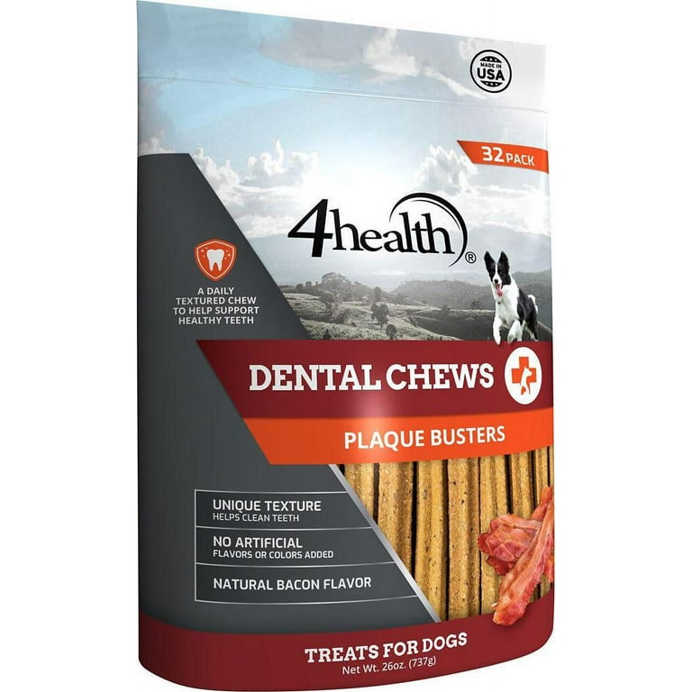4health Plaque Buster Bacon Flavor Dog Dental Chews 32 ct. Walmart