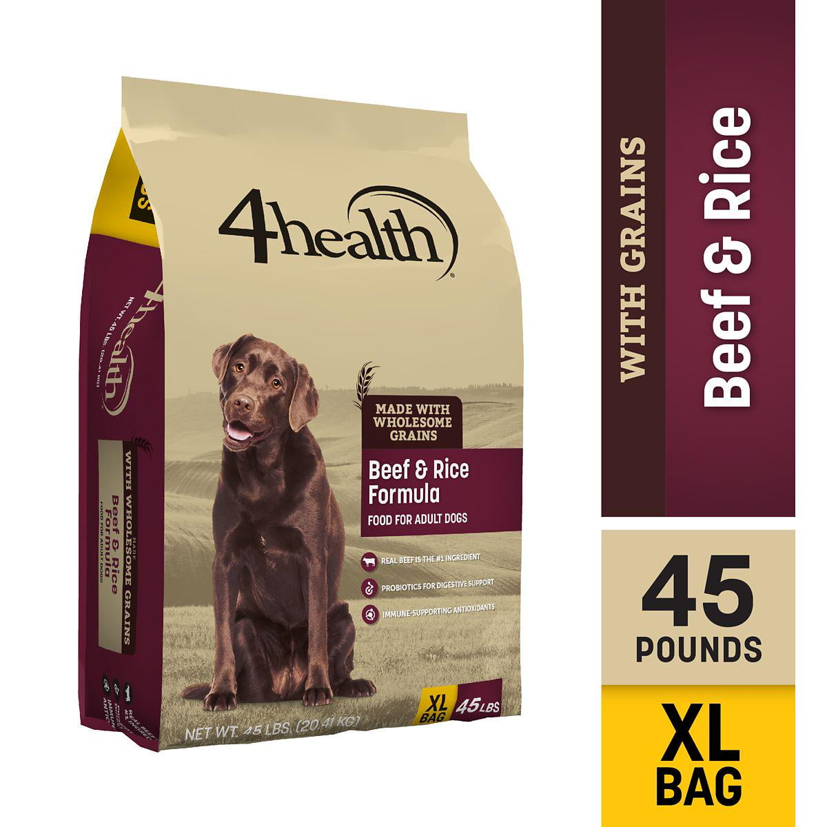 4health with Wholesome Grains Adult Beef and Rice Formula Dry Dog Food 45 lb