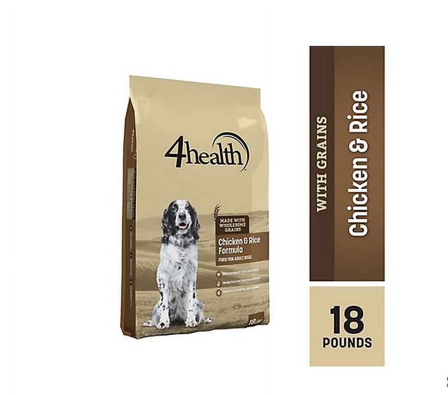 4health with Wholesome Grains Adult Chicken and Rice Formula Dry Dog Food 18 lb Walmart