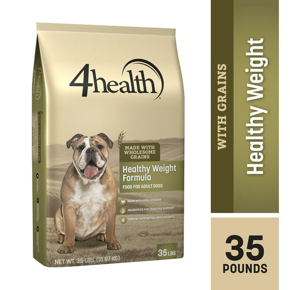4health with Wholesome Grains Adult Healthy Weight Chicken Formula Dry Dog Food 35 lb