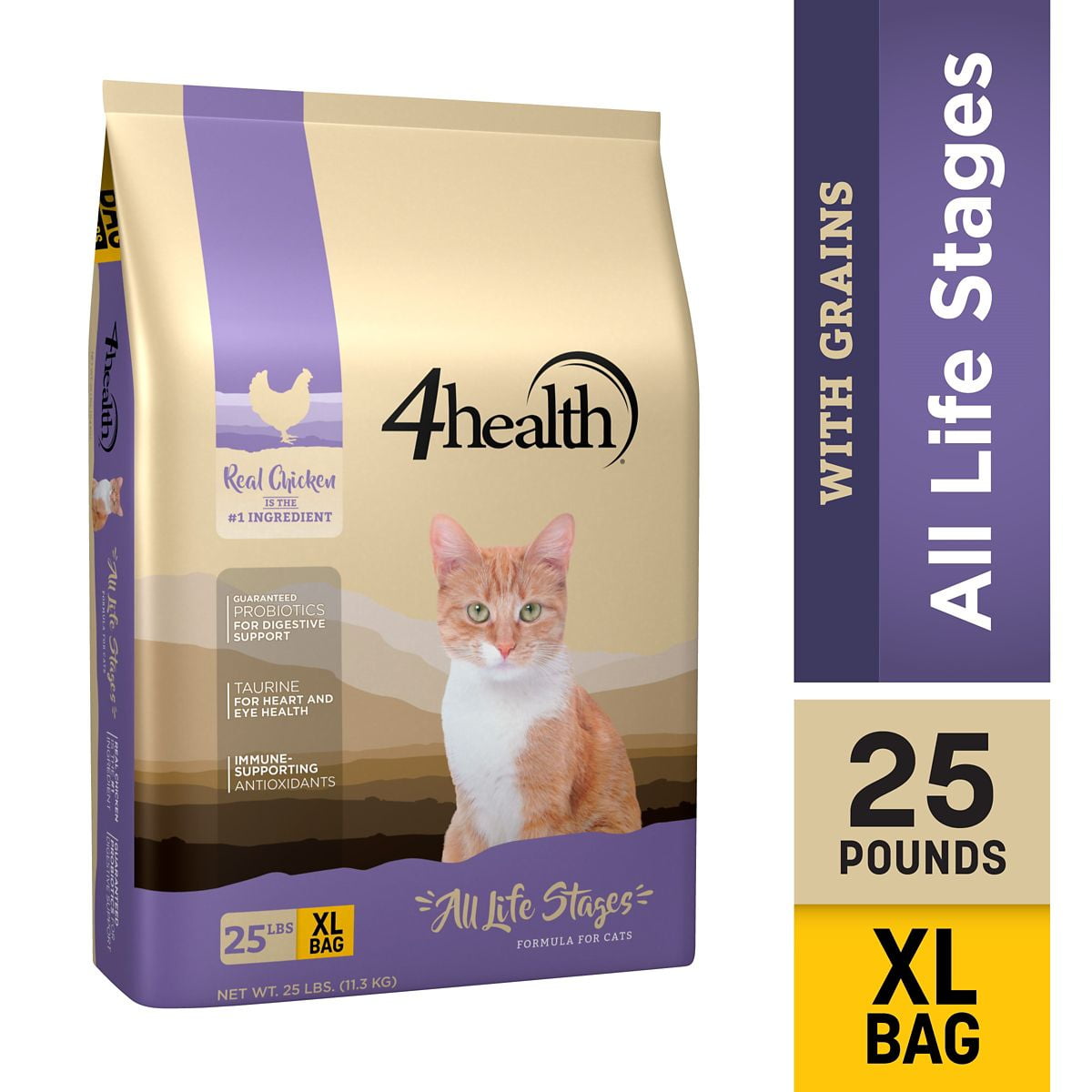 4health with Wholesome Grains All Life Stages Dry Cat Food 25 lb. Walmart