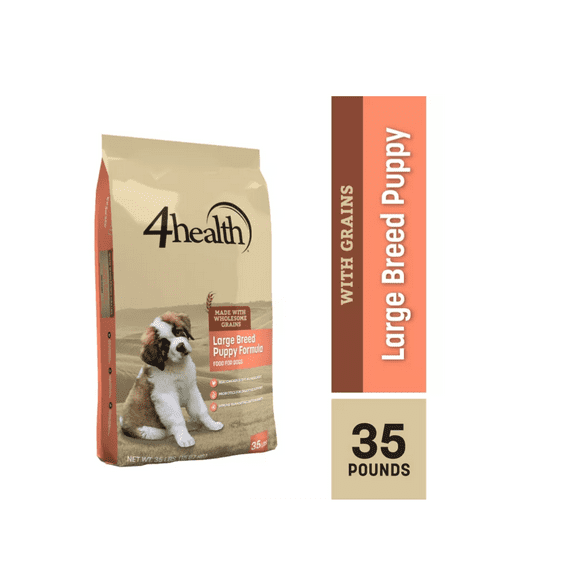 4health with Wholesome Grains Large Breed Puppy Chicken Formula Dry Dog Food 35 lb