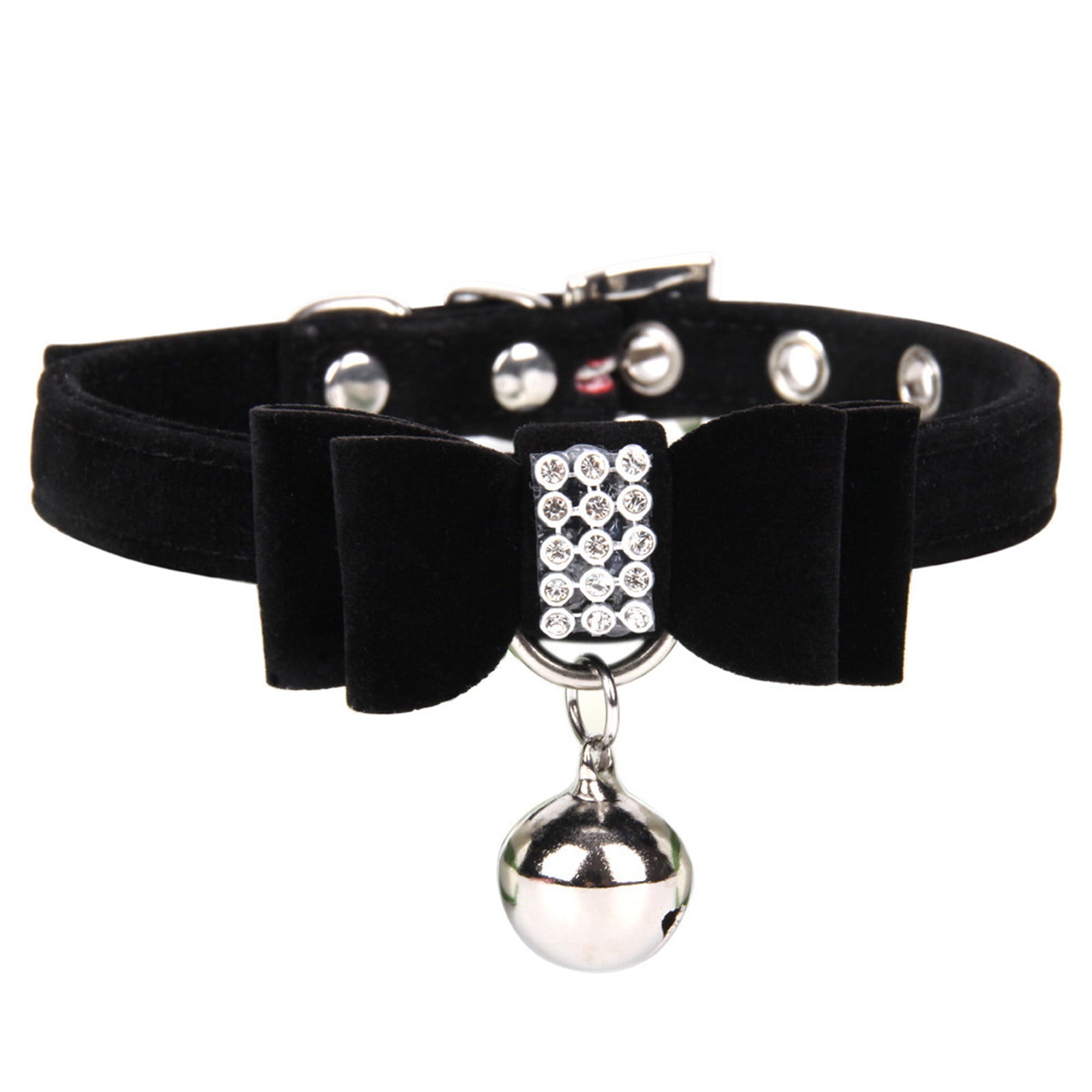 4id Collar Velvet Elegant Bow Rope Cat Collar Bell Dog Chain Pet Collar Cactus Dog Collar And Leash Set Walmart