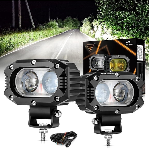 4in 60W LED Pod Light for , Super Bright Spot Beam 2 count Cube Offroad Light Bar for ATV UTV SUV Boat