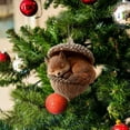 thumbnail image 1 of 4in Forest Animal Acorn Christmas Tree Pendants - Cute Holiday Gift Ornaments, Hanging Decor for Christmas Trees, Home Parties, Festive Forest Theme Decor, Small Acorn Gift for Family, D, 1 of 5