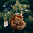 thumbnail image 1 of 4in Forest Animal Acorn Christmas Tree Pendants - Cute Holiday Gift Ornaments, Hanging Decor for Christmas Trees, Home Parties, Festive Forest Theme Decor, Small Acorn Gift for Family, B, 1 of 6