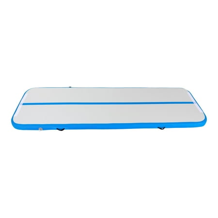 4in Inflatable Gymnastics Tumbling Pad Mat Floor W/ Pump 1x3m Blue