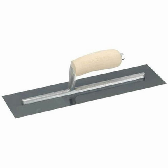 4in. X 12in. Finishing Trowel With Curved Wood Handle