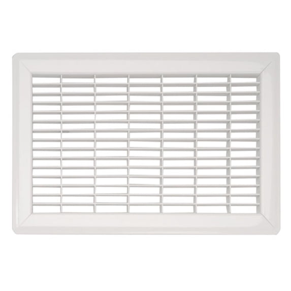 4in x 10in Imperial White Heavy Gauge Steel Floor Grille - Overall 5 13/16" x 11 13/16"