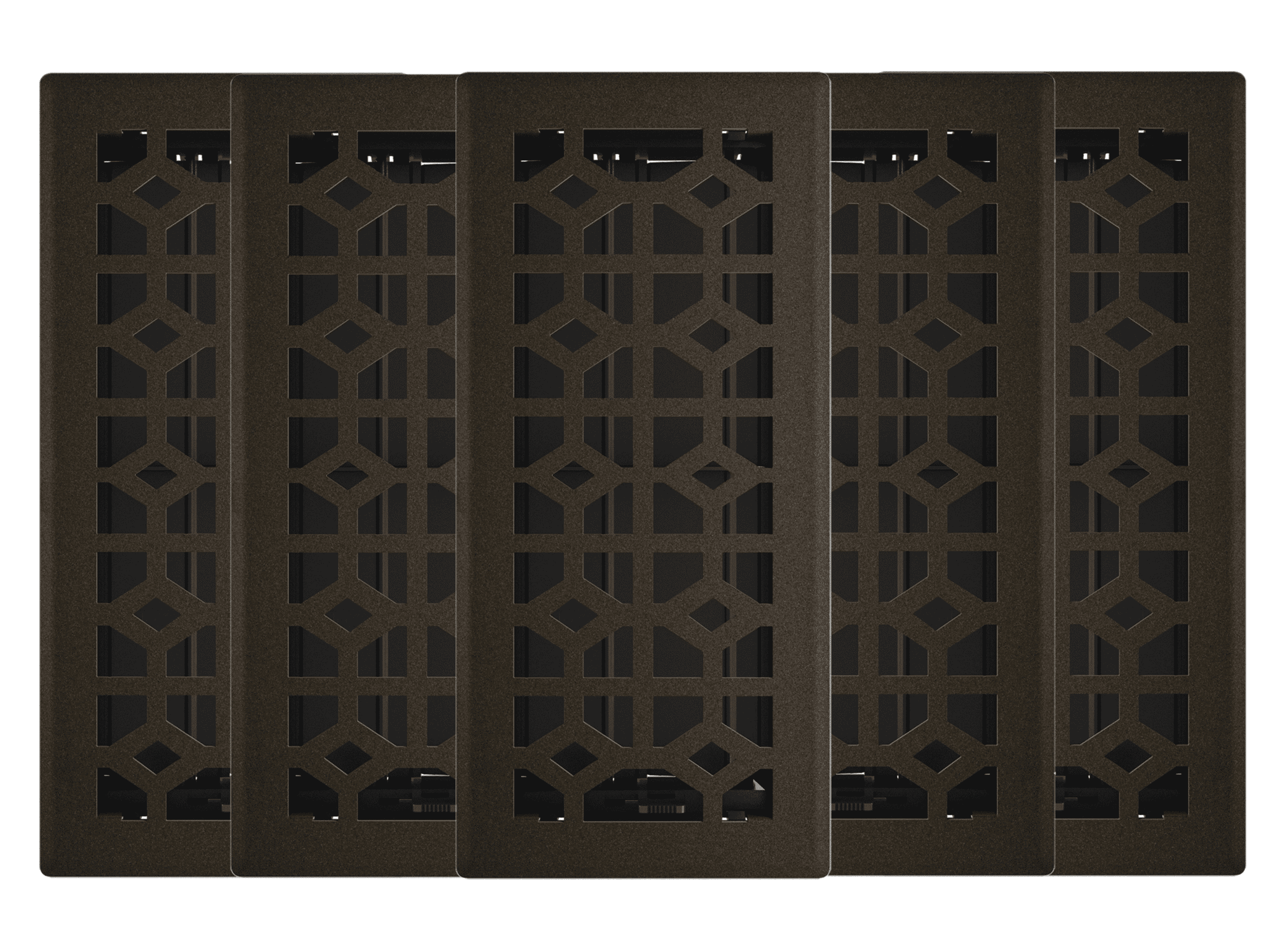 4-in x 10-in Bronze Steel Decorative Floor Registers (5-Pack)