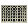 thumbnail image 1 of 4in x 10in Templar Style Satin Nickel Metal Heating and Cooling Air Floor Register (5 PACK) - Overall 5 1/4" x 11 1/4", 1 of 2