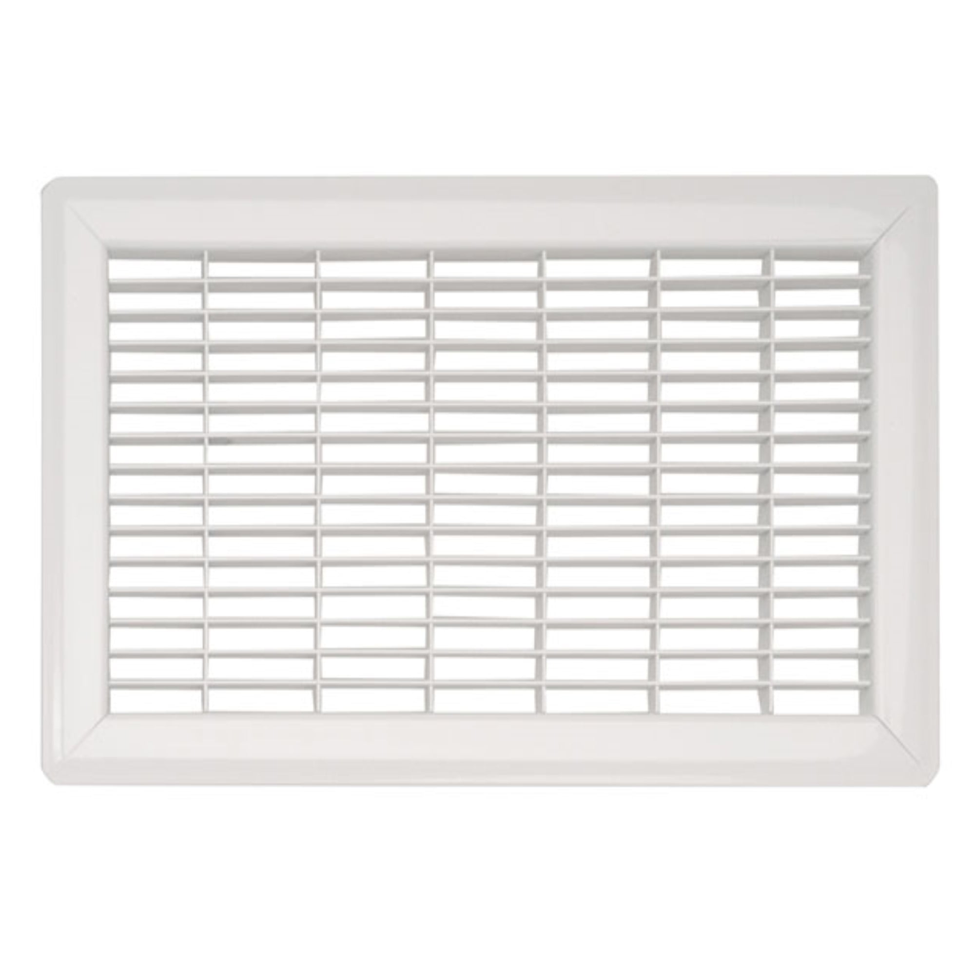 4in x 12in Imperial White Heavy Gauge Steel Floor Grille - Overall 5 13/16" x 13 13/16"