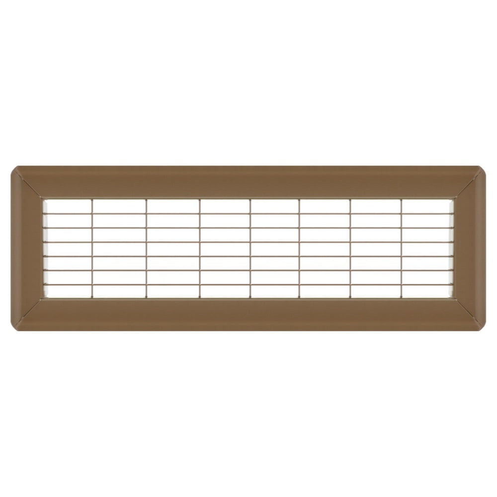 4in x 16in Imperial Brown Heavy Gauge Steel Floor Grille - Heating and Cooling Air Vent