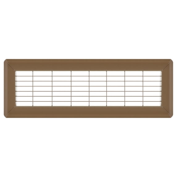 4in x 16in Imperial Brown Heavy Gauge Steel Floor Grille - Heating and Cooling Air Vent