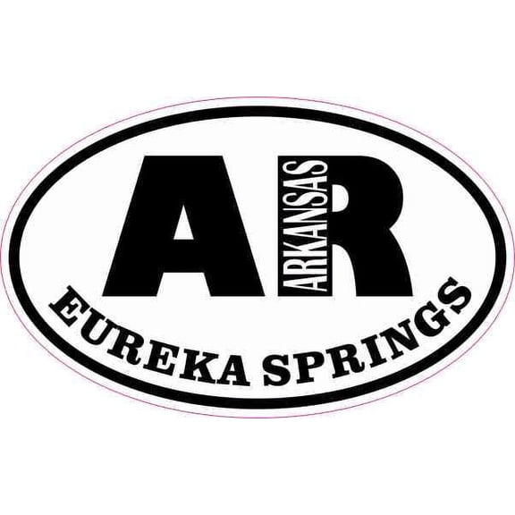4in x 2.5in Oval AR Eureka Springs Arkansas Sticker