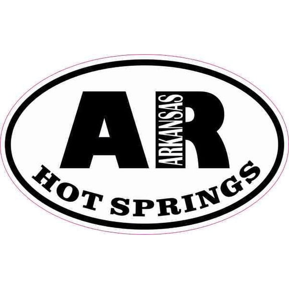 4in x 2.5in Oval AR Hot Springs Arkansas Sticker