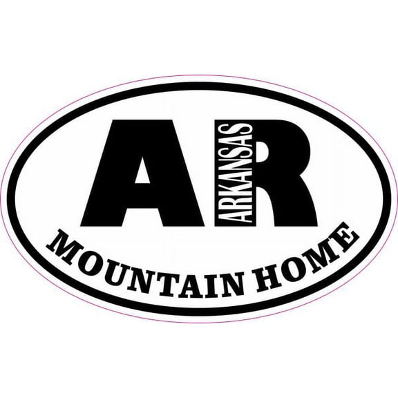 4in x 2.5in Oval AR Mountain Home Arkansas Sticker
