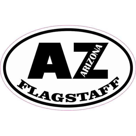 4in x 2.5in Oval AZ Flagstaff Arizona Sticker