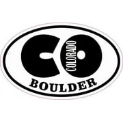 4in x 2.5in Oval CO Boulder Colorado Sticker